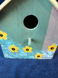 Small Wooden Floral Birdhouse