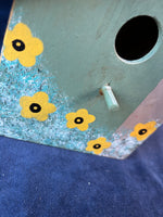 Small Wooden Floral Birdhouse