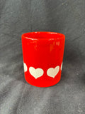 Pair Of Waechtersbach Heart Red Mugs