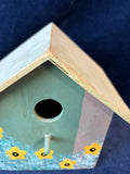 Small Wooden Floral Birdhouse