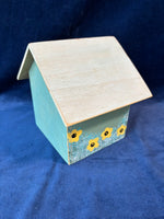 Small Wooden Floral Birdhouse