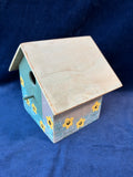 Small Wooden Floral Birdhouse