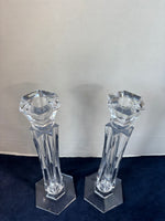 Pair Of Mikasa Cut Crystal Tall Candle Holders