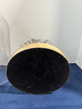 Branch Taper Holder Under A Glass  Cloche With Wooden Base