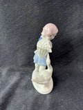 Gerold Porzellan Bavarian West Germany Porcelain Figurine Basket Girl With Goose