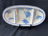 Pottery Barn Sophia Blue/White Chinoiserie Willow Divided Dish