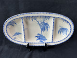 Pottery Barn Sophia Blue/White Chinoiserie Willow Divided Dish