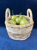 Woven Handled Basket With Filler Fruit *Read Description*