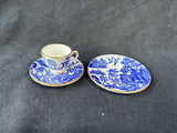 Coalport Porcelain "Willow" Miniature Cup, Saucer, Side Plate-3 PCs
