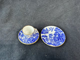 Coalport Porcelain "Willow" Miniature Cup, Saucer, Side Plate-3 PCs