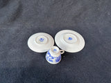 Coalport Porcelain "Willow" Miniature Cup, Saucer, Side Plate-3 PCs