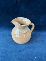 Small Speckled Glazed Pottery Pitcher