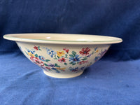Longaberger Pottery Spring Floral Large Round Serving Bowl
