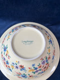 Longaberger Pottery Spring Floral Large Round Serving Bowl