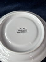Dansk Cafe Blanc Flat Cup And Saucer Set- 12 Pieces (2 Sets available, Priced Individually)