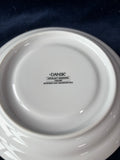 Dansk Cafe Blanc Flat Cup And Saucer Set- 12 Pieces (2 Sets available, Priced Individually)
