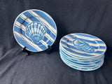 Set Of 8 Ciao Italya By Bellini Shell Plates