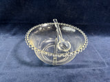 Imperial Glass Candlewick Divided Mayo Mayonnaise Bowl With 1 Spoon