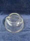 Imperial Glass Candlewick Divided Mayo Mayonnaise Bowl With 1 Spoon