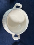 Off White Soup Tureen With Ladle And Underplate