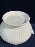 Off White Soup Tureen With Ladle And Underplate