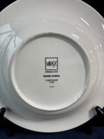 Set Of 4 Mikasa White Lines Composure Shallow Bowls (3 Sets Available, Priced Individually)