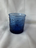 Mikasa Style Tender Leaves Cobalt Blue Low Ball Glasses Set Of 4 (2 Sets Available, Priced Individually)