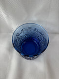 Mikasa Style Tender Leaves Cobalt Blue Low Ball Glasses Set Of 4 (2 Sets Available, Priced Individually)