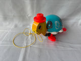 1962 Fisher Price Tippy Toe Turtle Pull Toy #773
