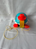 1962 Fisher Price Tippy Toe Turtle Pull Toy #773