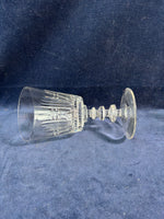 Set Of 6 Tiffin Cut Crystal Water Goblets