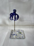 Blue Octopus Figurine On Stand