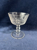 Set Of 5 Tiffin Cut Glass Sherbet Glasses