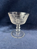 Set Of 5 Tiffin Cut Glass Sherbet Glasses