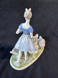 Gerold Porzellan Bavaria Western Germany Woman Girl With Geese Figurine *Read Description*