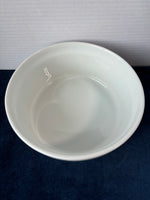 White Ribbed Round Cassarole Dish