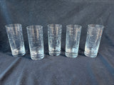 Set Of 5 Glass School Of Fish Highball Glasses