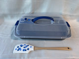 Mainstays Bake & Carry Cake Pan With Wooden Spatula (B)
