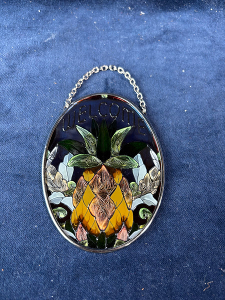 Pineapple Welcome Art Glass Stained Glass