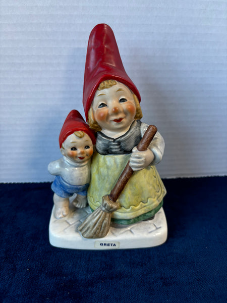 Goebel " Greta The Happy Housewife" Co-Boy Gnome Figurine