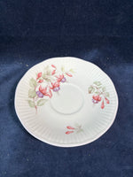 Queen's Pink and Purple Flower Tea Cup and Saucer