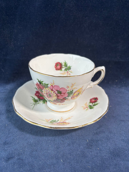 Royal Osborne Fine Bone China Teacup And Saucer Set