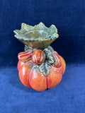 Thanksgiving Ceramic Pumpkin Themed Candleholder