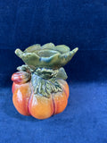 Thanksgiving Ceramic Pumpkin Themed Candleholder