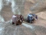 Lot Of 2 Hand Carved Stone Elephant Figurines