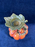 Thanksgiving Ceramic Pumpkin Themed Candleholder
