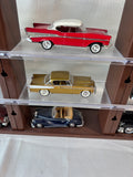 Classic Die-Cast Car Collection w/ Display Shelf – 12 Vintage Model Cars
