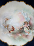 Limoges Porcelain Decorative Angel Plate With Stand