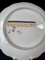 Limoges Porcelain Decorative Angel Plate With Stand