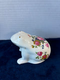 Staffordshire Total Elegance Floral China Frog Figurine